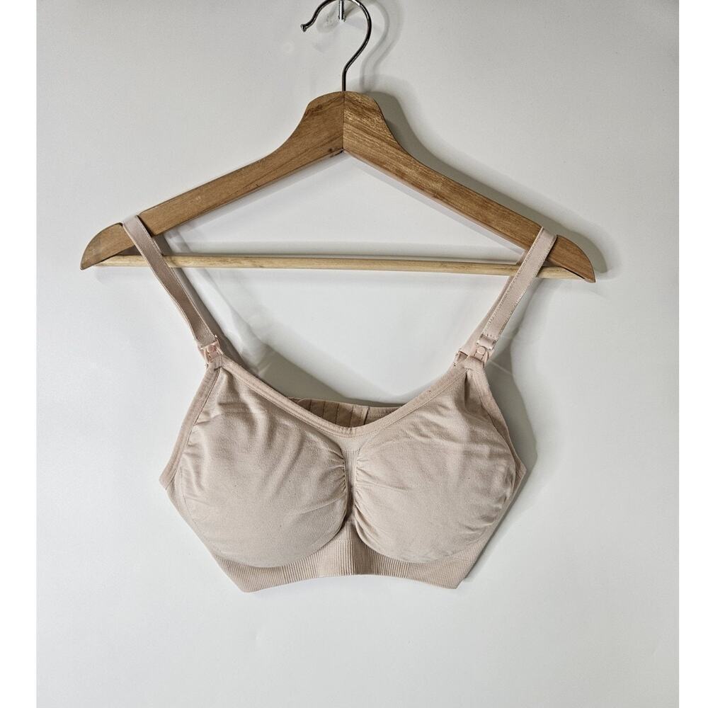 Motherhood Bra Womens Large Maternity Nursing Full-Busted Seamless Soft Stretch